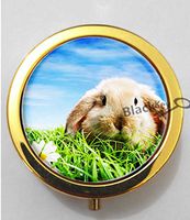 BlackKey Animal Rabbit 3-Compartment Decorative Pocket Gift Box Case Organizer for Pill, Color 2 -1820