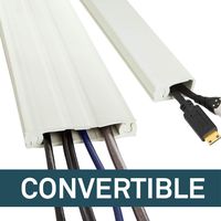 UT Wire Cordline 2-Way Cord Channel in Paintable White, 8-ft Continuous Roll