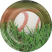 Club Pack of 96 Sports Fanatic Baseball Disposable Paper Party Dinner Plates 9"