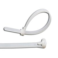 Superun 8 inch releasable cable tie (Reusable zip tie) pack of 100 white