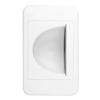 TNP Recessed Wall Plate - Single Gang Low Voltage Cable Entry Access Opening Port Wiring Plug Jack Decorative Face Cover Socket Insert Outlet Mount Panel (White)