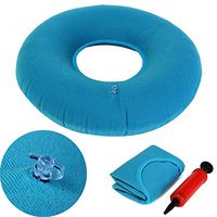 Orthopedic Medical Inflatable Pain Relief Products Donut Cushion Seat Bed Pillows Blue Ring Pillow for Tailbone Pain Bed Pressure Sores Baby Products Child Birth Hemorrhoids Coccyx