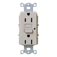 Lutron SCR-15-GFTR-TP Satin Colors 15A GFTR Electrical Socket Receptacle, Taupe