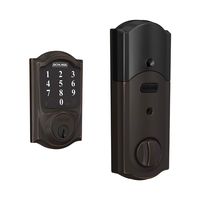 Schlage Connect Smart Deadbolt with Camelot trim in Aged Bronze, Zigbee Certified - BE468GBAK CAM 716
