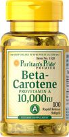 Puritan's Pride 2 Pack of Beta-Carotene 10,000 IU Carotene 10,000 IU-100 Softgels