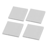 uxcell 4pcs 1mm x 10mm x 10mm Square Silicone Heatsink Sticky Thermal Pad Shim Gray