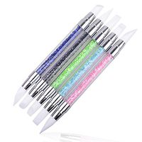 Nail Art Tool,Putars 1PC Portable Pencil Strass Head Nail Art Brush Nail Silicone Brushes with Acrylic Strap