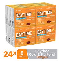 HealthA2Z Daytime Cold-Flu Relief, Compare to DayQuil Active Ingredient, 24 Packs of 8 Softgels(192 softgels Total), Value Package