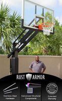 Pro Dunk Diamond with Rust Armor Package: Ultimate Adjustable In-Ground Basketball Goal System with 72 Inch Backboard 12x8 Inch Pole and 5 Foot Extension for Outdoor Backyard Courts or Institutions