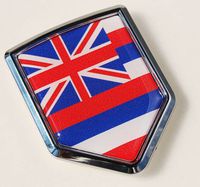 Hawaii HI USA State Flag Car Chrome Emblem Decal Sticker Bike Laptop Boat 3dd Sticker Badge