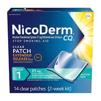 NicoDerm CQ Clear Patches, 21 mg, Step 1 - 14 ct, Pack of 2