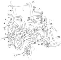 Drive Parts for Cirrus IV Wheelchairs - Serial # 5D -20" Back Upholstery