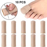 10 Pieces Toe Cap Sleeve Corn Gel Finger Protectors Lager Size Toe Caps Close for Cushions Corns, Blisters, Calluses, Toes and Fingers (Toe Cap, 10 Pieces)