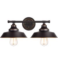 Bathroom Vanity Light Industrial Wall Sconce Bathroom Lighting Fixture Oil Rubbed Bronze Finish with Highlight (2-Light)