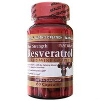 Earth's Creation Resveratrol 500mg - Anti-aging, Anti-oxidant - 60 Capsules