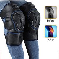 GZZJ Heated Knee Massager, Electric Knee Wrap Brace with Heat & Vibration Massage Therapy Knee Warmer for Meniscus Tear, Arthritis, ACL, MCL, Joint Muscle Injury Pain Relief