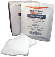 McKesson 16-4248 Gauze Sponge Medi-Pak Performance Cotton Gauze 8-Ply 4 x 4" Square Sterile (Pack of 100)