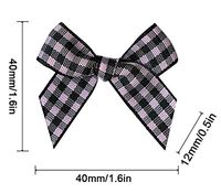16 Color Pre-Tied Black+Pink Satin Gift Bows (Pack of 50)