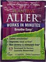AllerDx 12-Capsule Resealable Packet - Fast Acting Plant-Based Allergy-Season Formula - Breathe Easy in 10-20 mins*