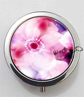 BlackKey Pink Cherry Blossoms 3-Compartment Decorative Pocket Gift Box Case Organizer for Pill, Color 1 -1880