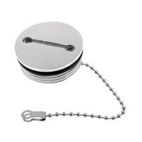 Baoblaze Boat Marine Replacement Fuel Gas Deck Fill Cap Slotted Top Stainless Steel 1-2/3" Threads
