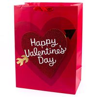 Hallmark 20" Oversized Valentine's Day Gift Bag (Glitter Heart and Arrow)