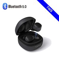 True Wireless Earbuds,Bluetooth Headphones V5.0 TWS in-Ear Earphones IPX6 Waterproof Mini Headset 30H Standby time 3D Stereo Sound Sport and Business (Black)