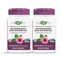 Nature's Way Echinacea-Goldenseal, 900 mg per serving, 7 Herb Blend, Non-GMO Project Verified, 180 Vegetarian Capsules, Pack of 2