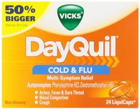 Vicks Dayquil Multi-System Cold/Flu Relief, Liquicaps, Non-Drowsy , 24 liquicaps