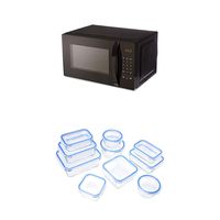 AmazonBasics Microwave + Glass Locking Food Storage Containers (20-Piece Set)