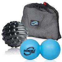 Invincible Fitness Massage Balls Set for Deep Tissue Muscle Recovery, Perfect for Myofascial Release, Trigger Point Therapy, Mobility and Plantar Fasciitis (Blue)