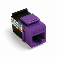 Leviton 5G108-RP5 GigaMax 5E QuickPort Connector, Cat 5E, Purple