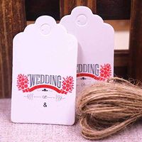 OBELLA BOUTIQUE 100 tag 100 string brown/white NEW DIY LOVE 5X3cm handmade with love products note tag my sweet honey for wedding tag