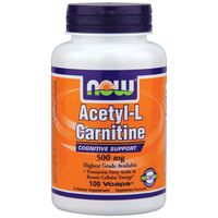 Now Foods Acetyl-L Carnitine 500 mg - 100 Vcaps 6 Pack