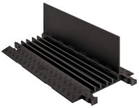 Guard Dog GD5X125-B/B Polyurethane Heavy Duty 5 Channel Cable Protector with Dog Bone Connector, Black Lid with Black Ramp, 36" Length, 19.75" Width, 1.87" Height