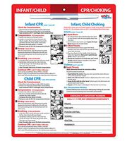 Infant & Child CPR and Choking First Aid - Laminated Card with Magnets - 8.5 x 11 in. - Dry-Erase Marker Included