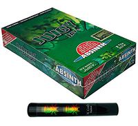 Herb Airtight Tube Pocket Protector with Juicy Jay's Absinth 1.25 Flavored Hemp Rolling Papers 24 Count Box DC Crafts Nation- Rasta Skull
