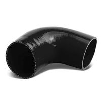 2 inches To 2.5 inches 90 Degree Elbow Turbo/Intercooler/Intake Piping Coupler Reducer Silicone Hose (Black)
