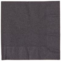 Hoffmaster 020212 Beverage Napkin, Coin Embossed, 1-Ply, 1/4 Fold, 10" Length x 10" Width, Black (4 Packs of 250)