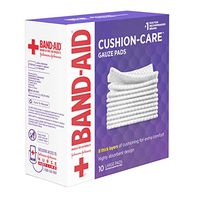 Red Cross First Aid Sterile Gauze Pads, Large-10 count, 4" x 4"