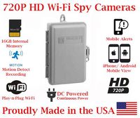 SecureGuard 720p HD Wi-Fi Wireless IP Outdoor Electrical Utility Box Hidden Security Nanny Cam Spy Camera with 32GB Memory
