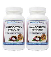 MOJObody Mangosteen Pericarp Capsules 2PK, 1500mg per Serving Anti-inflammatory Properties Antioxidant Properties, Combats Free Radicals, Boost Immunity, Xanthone and Nutrient Rich