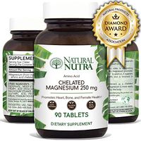 Natural Nutra Chelated Magnesium Oxide Supplement with Amino Acid Chelate for High Absorption, 250 mg, 90 Tablets