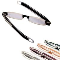 TOPSTARONLINE Unisex Unique Design of Ultra-Light Folding Slim Mini Unbreakable TR90 Reading Glasses from +1.0 to +3.5 (+2.5, Black)