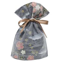 Gift Mate 21019-4 4-Piece Drawstring Gift Bags, Large, Non-Woven Asian Garden