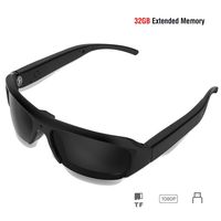 1080P HD Glasses Camera, Outdoor Sports Mini Camera Video Camcorder USB Rechargeable Sunglasses Max 32GB TF Card for Cycling, Skiing