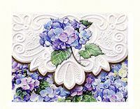 Carol's Rose Garden Hydrangeas Portfolio Blank 10 Card Set