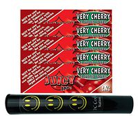 Herb Airtight Tube Pocket Protector with Juicy Jay's Very Cherry 1.25 Flavored Hemp Rolling Papers 5 Count DC Crafts Nation- Happy Face