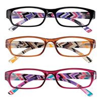 3 Pack Women's Reading Glasses 6.00X
