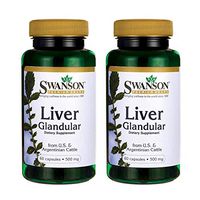 Swanson Liver Glandular 500 Milligrams 60 Capsules (2 Pack)